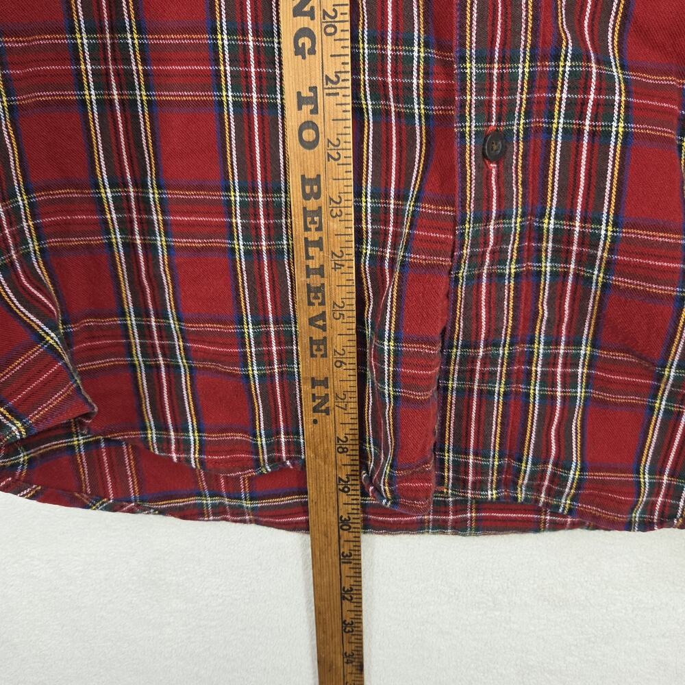 Vtg LL Bean Mens Shirt Sz XXXL Red Plaid Gorpcore Long Sleeve Gorpcore Collared - Picture 7 of 16